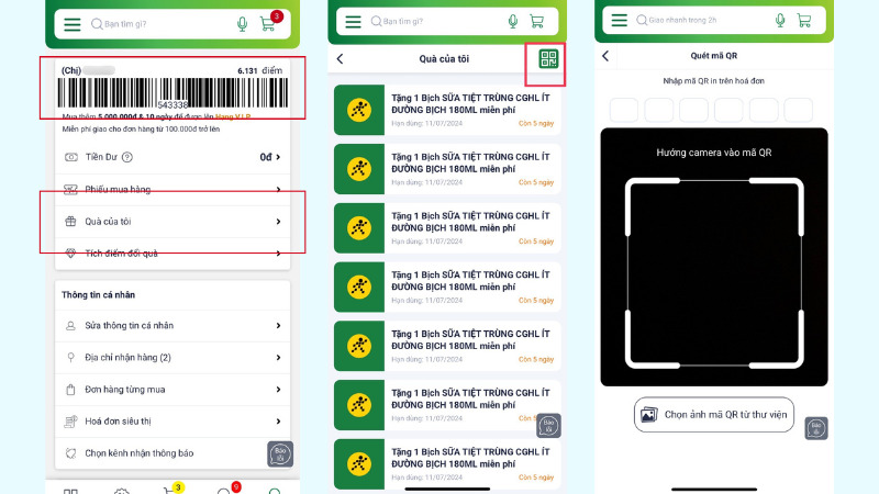 App bách hóa xanh tích điểm