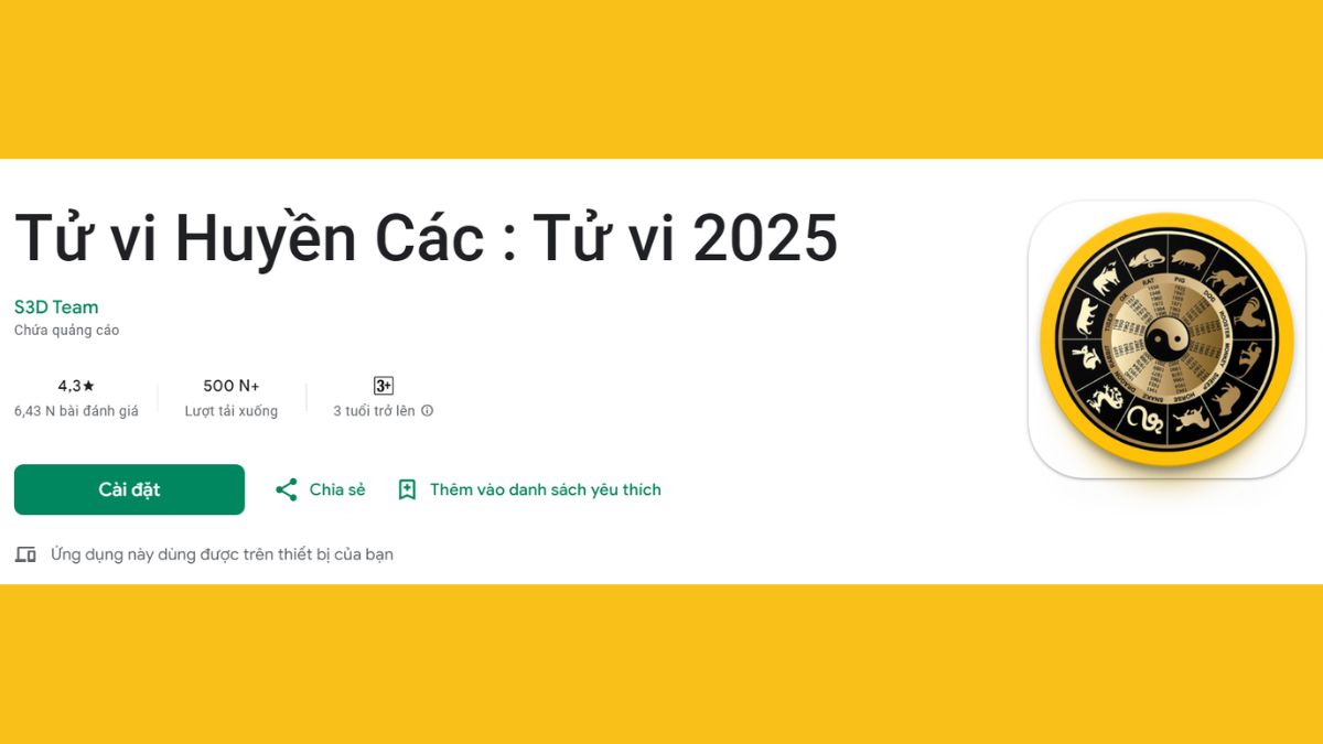Ứng dụng xem tử vi chuẩn nhất