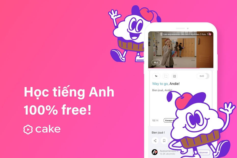 Cake - App luyện nói tiếng Anh hiệu quả với video và trò chơi