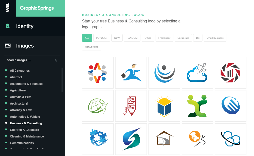 GraphicSprings - Công cụ thiết kế logo chuyên nghiệp
