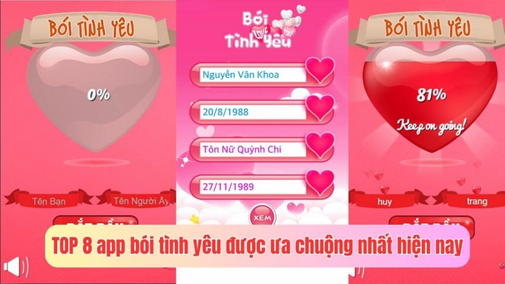Top các app bói tình yêu chính xác nhất hiện nay để đo tình cảm