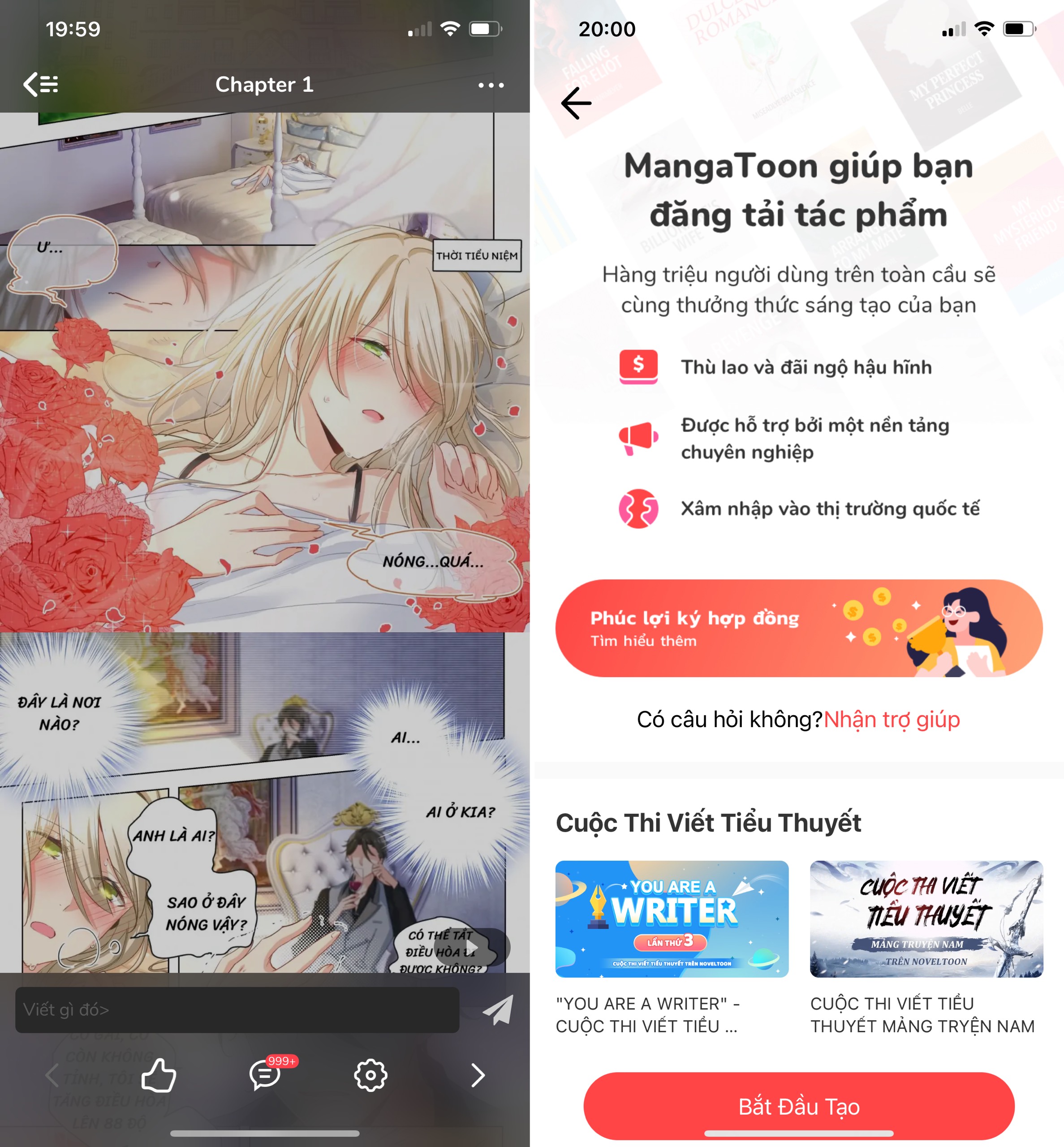 Top 2: MangaToon - Ứng dụng đọc truyện tranh đa dạng và tiện lợi