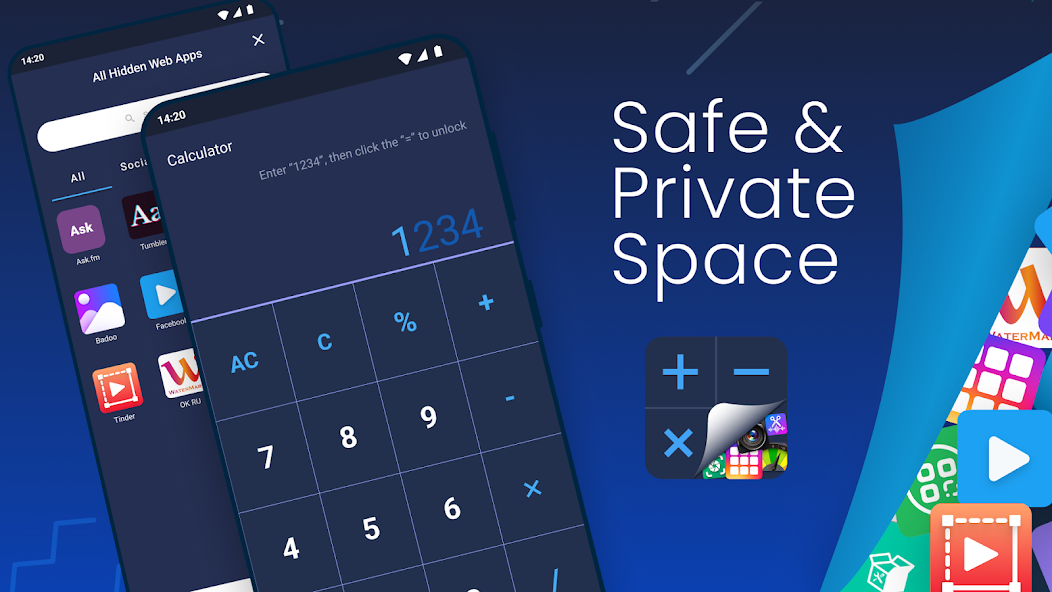 Top 4: App Hider - Hide Apps/Hidden Space/Privacy Space