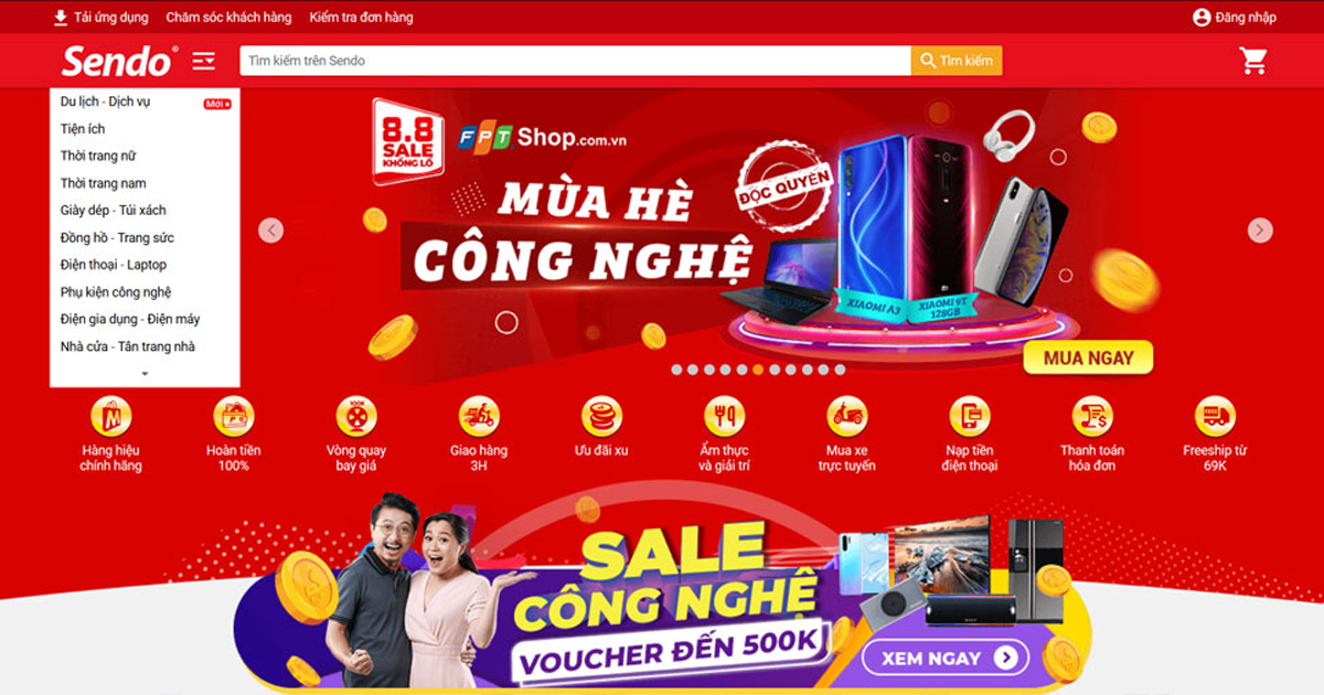 Top 4: Sendo - Nền tảng thương mại điện tử hàng đầu Việt Nam