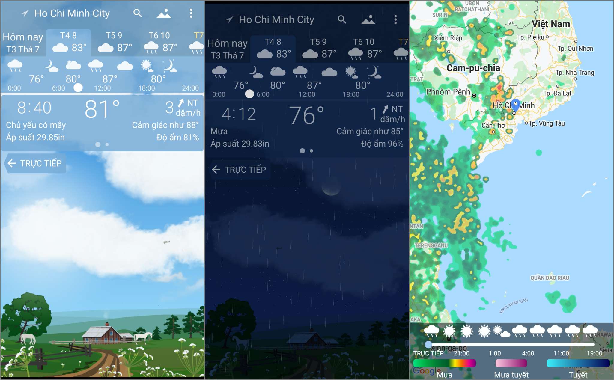 Top 4: YoWindow Free - App thời tiết với giao diện sinh động