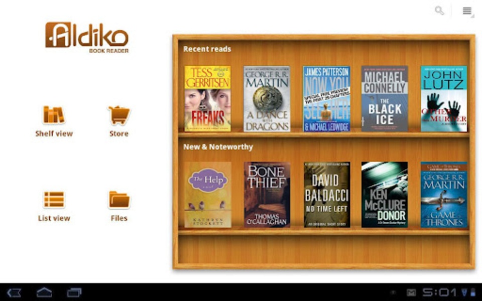 Top 6: Aldiko Book Reader - Ứng dụng đọc sách nổi bật cho Android