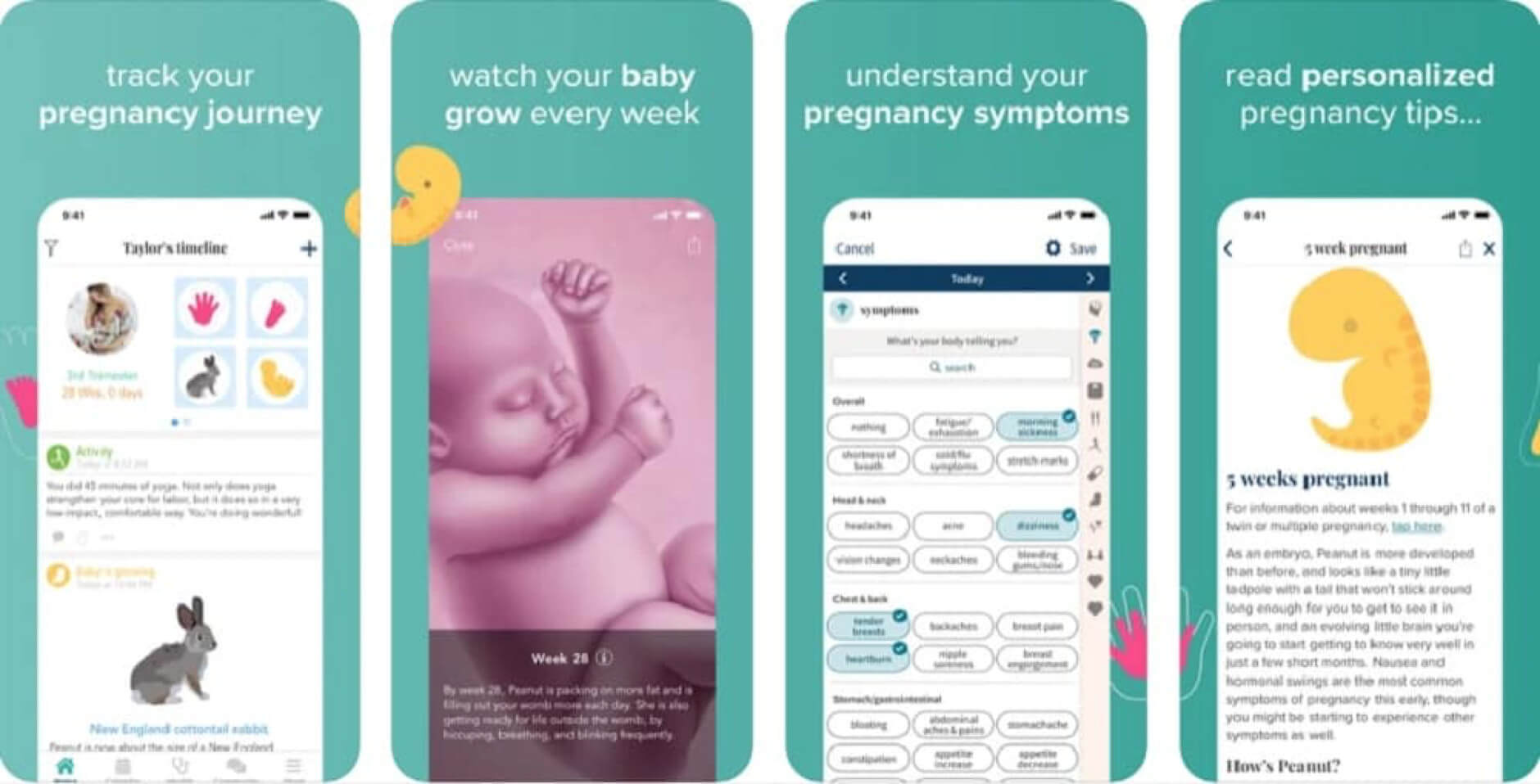 Top 6: Ovia Pregnancy Tracker - App theo dõi thai kỳ tiện lợi
