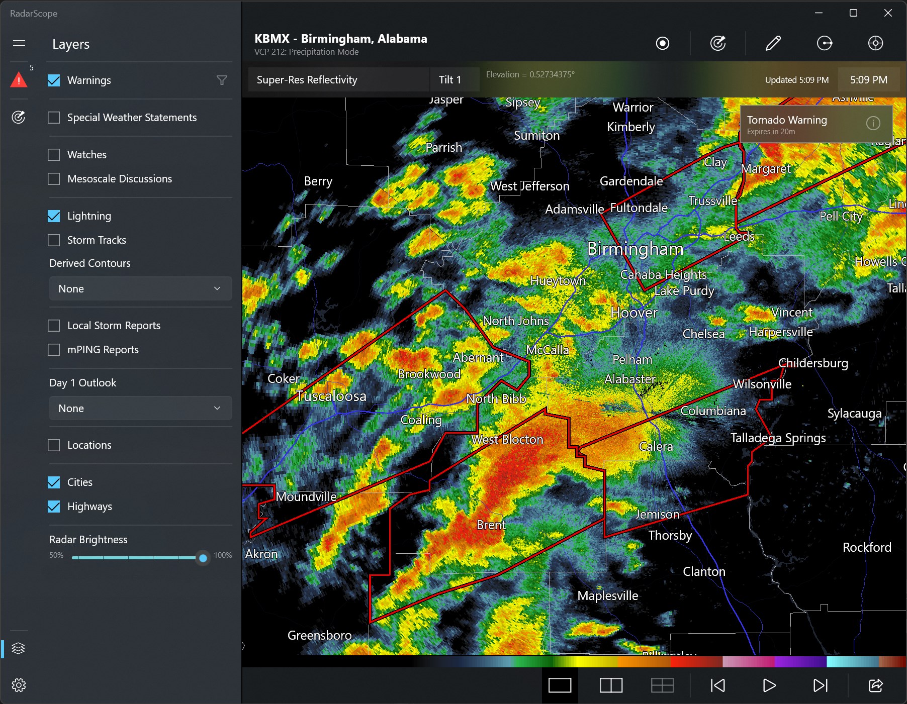 Top 7: RadarScope - Ứng dụng radar thời tiết chuyên nghiệp